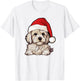 Cavachon Santa Hat Christmas Dog Lovers Gift Mom Dad Xmas Men Women Kids T-Shirt - T-Shirt | White