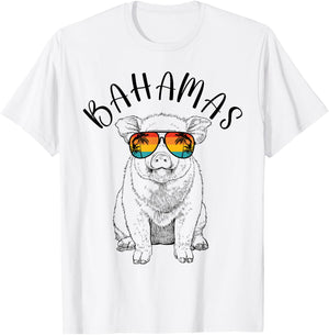 Bahamas Pig Bahamas Souvenir Family Vacation Trip T-Shirt - T-Shirt | White