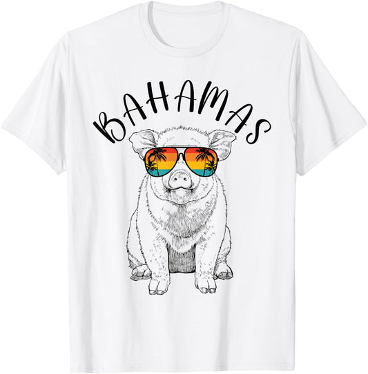Bahamas Pig Bahamas Souvenir Family Vacation Trip T-Shirt - T-Shirt | White