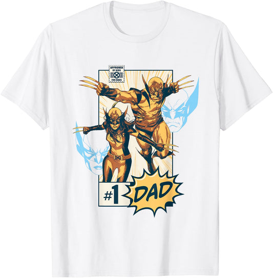 Marvel X-Men Wolverine & X-23#1 Dad T-Shirt - T-Shirt | White