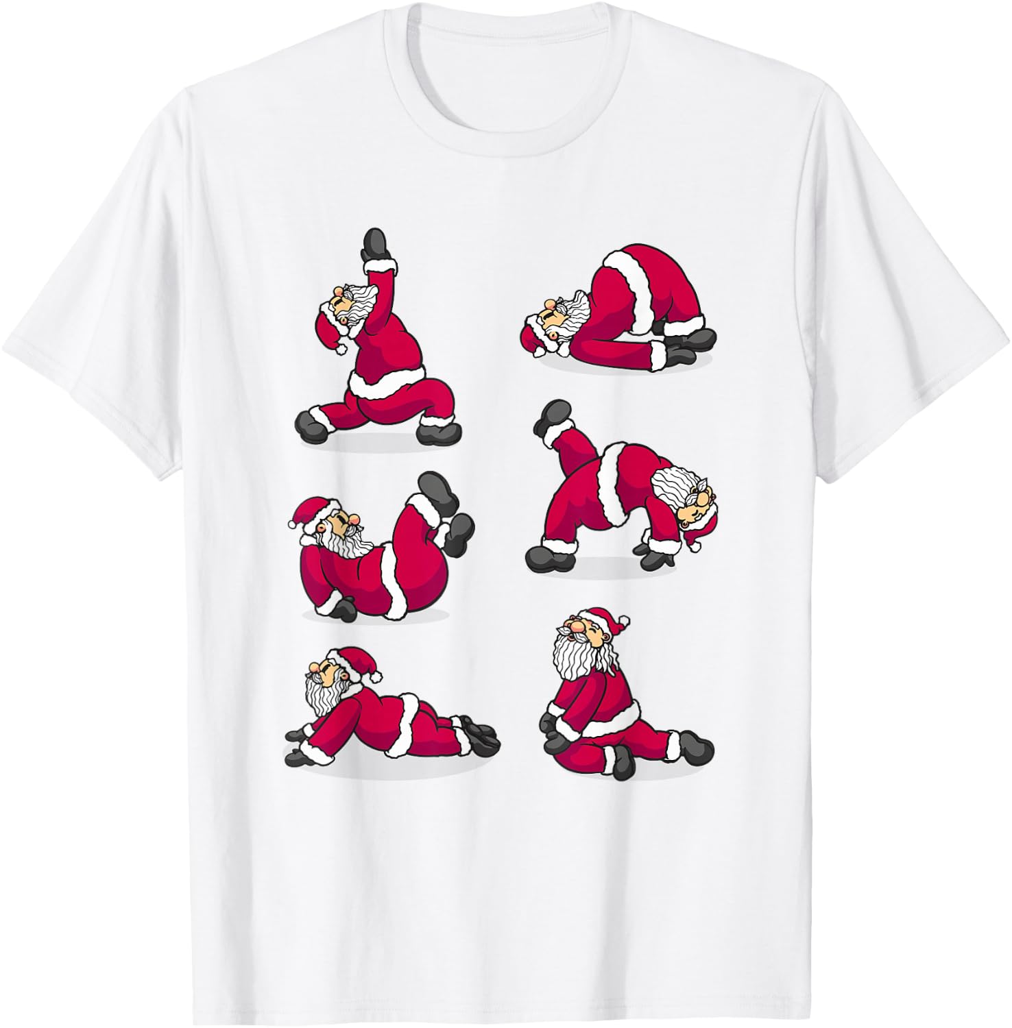 Santa Claus Practicing Yoga T-Shirt - T-Shirt | White