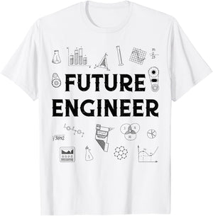 Future Engineer Funny Men Women Engineering Student Gifts T-Shirt - T-Shirt | White