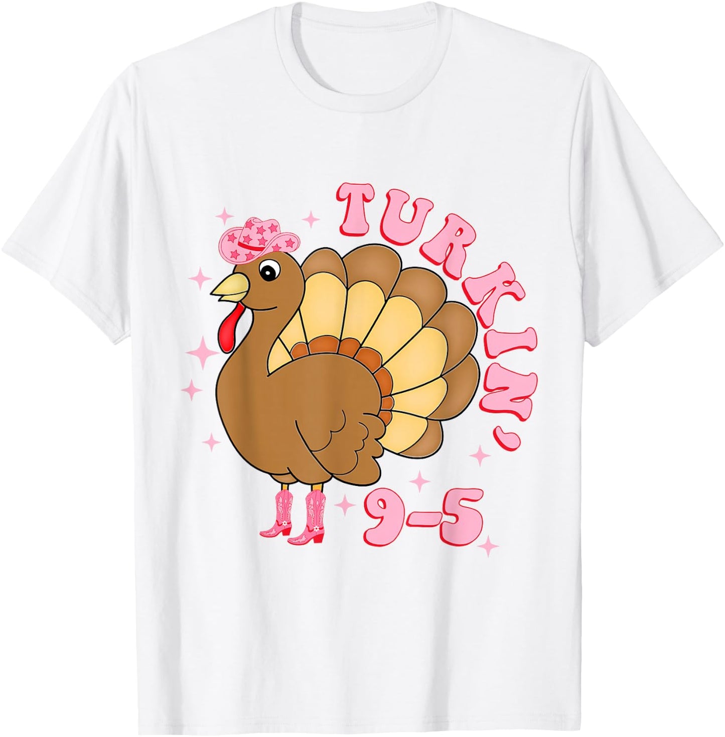 Turkin' 9 to 5 Funny Work Turkey Thanksgiving T-Shirt - T-Shirt | White