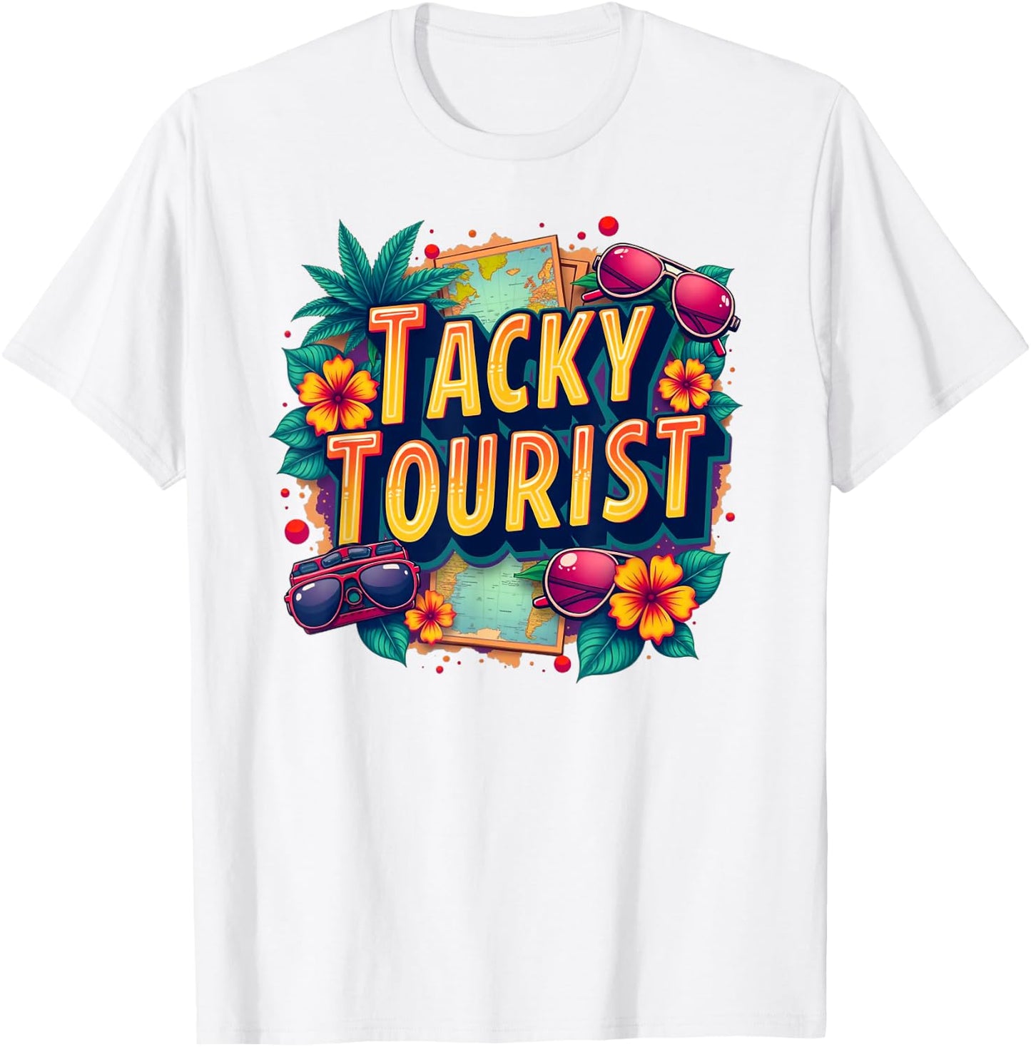 Vacay Tacky Tourist Outfit Wacky Tacky Costume Idea Tacky T-Shirt - T-Shirt | White