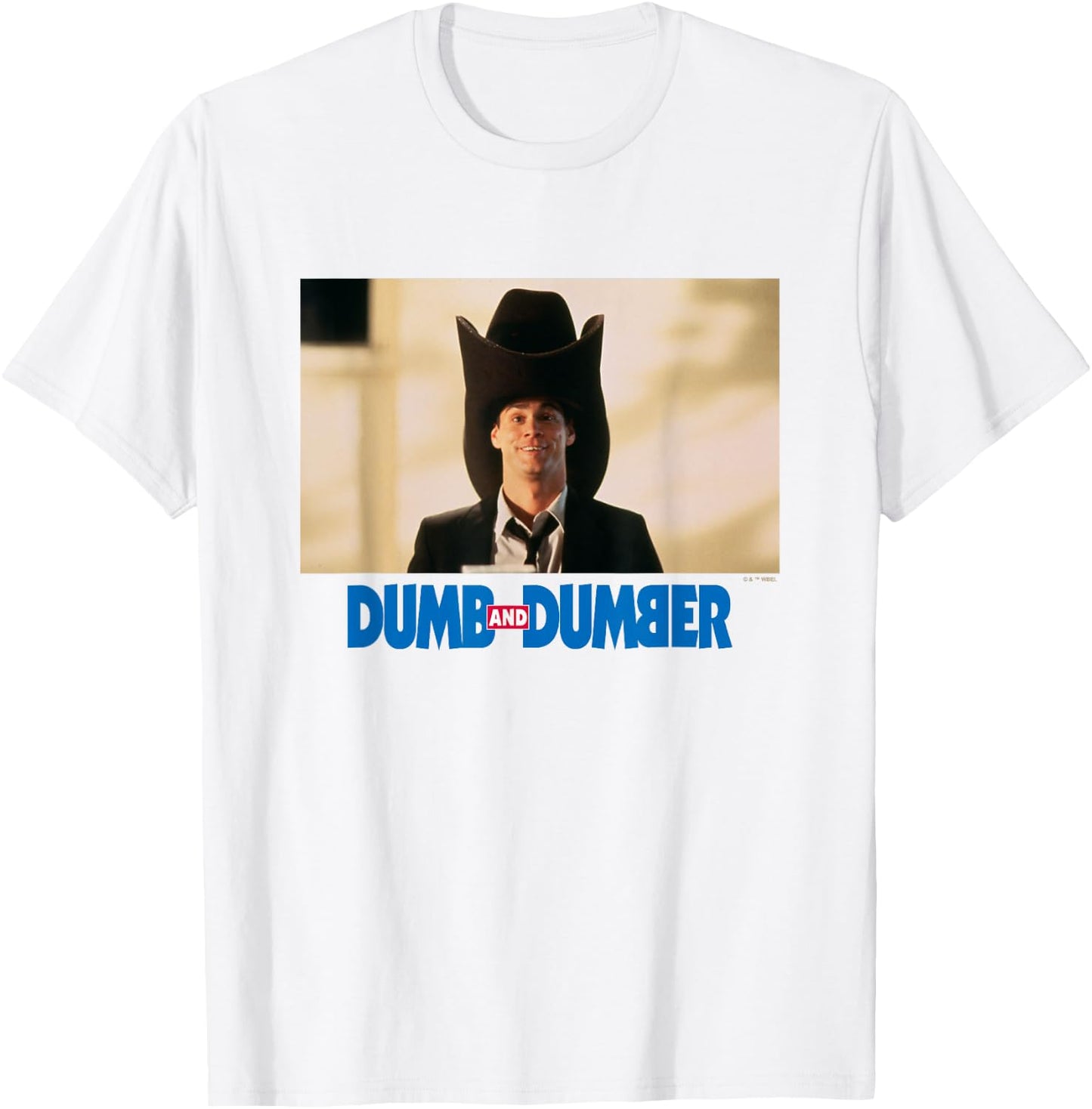 Dumb and Dumber Lloyd Christmas Wearing Big Hat Scene T-Shirt - T-Shirt | White