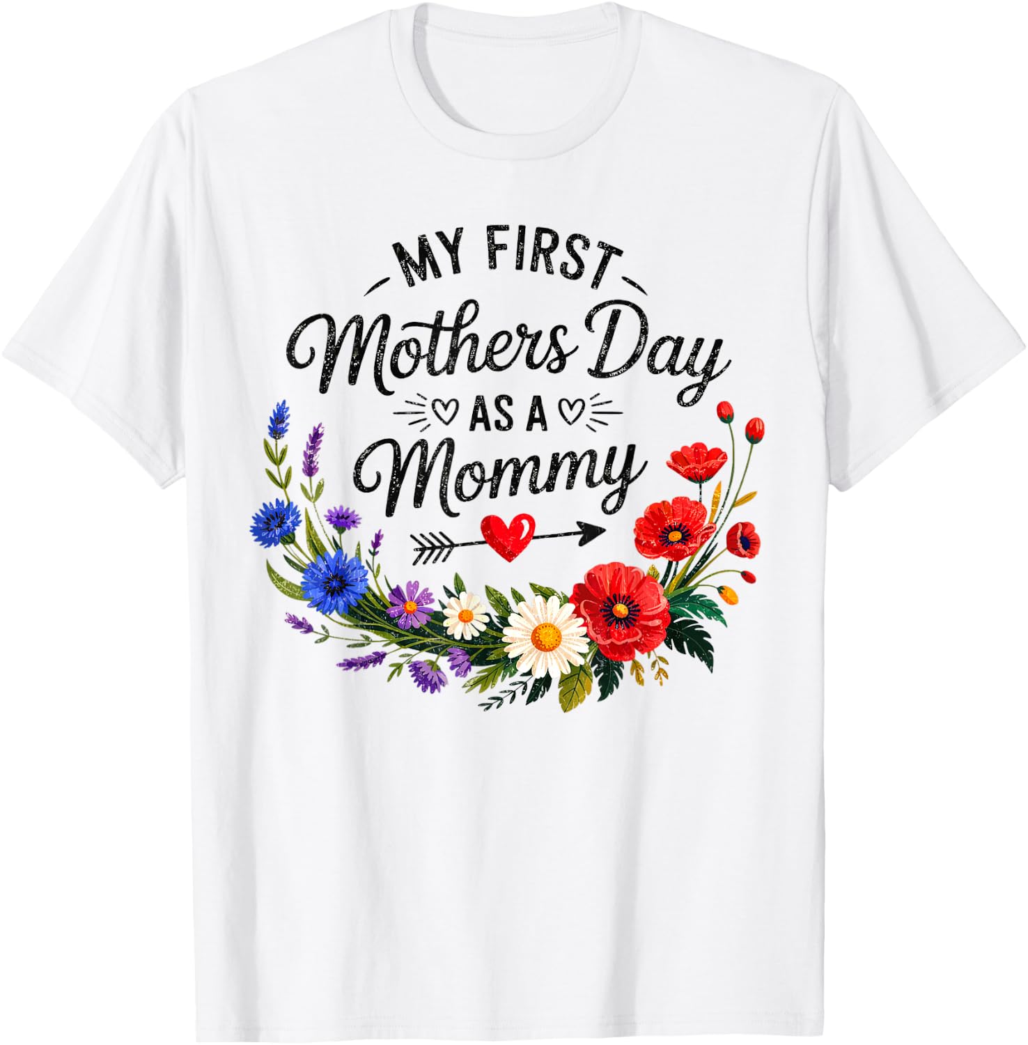 Mein erster Muttertag als Mama Muttertag 2026 Neue Mama T-Shirt - T-Shirt | White