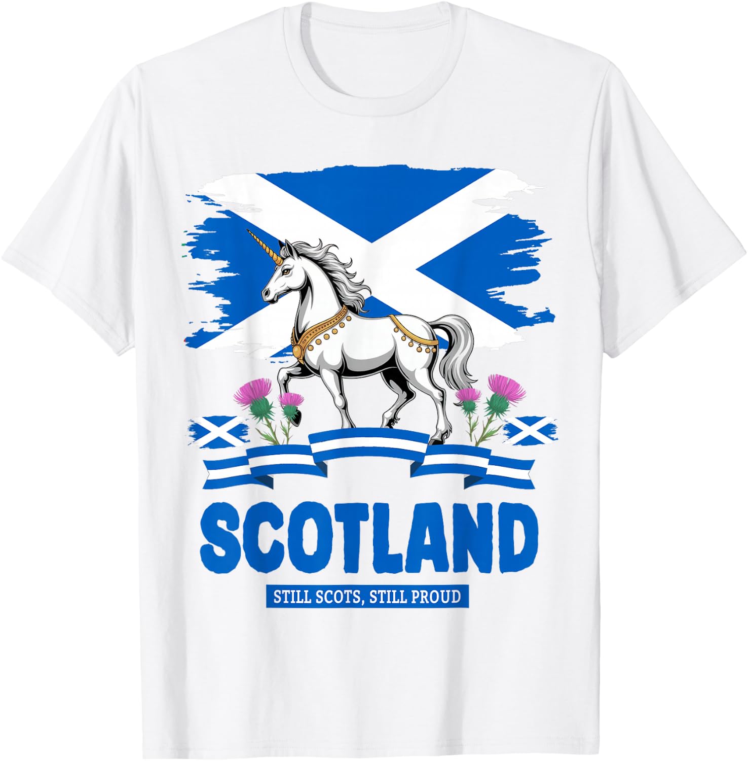 Scottish Unicorn Outfit Idea For Toddlers & Kids Scotland T-Shirt - T-Shirt | White