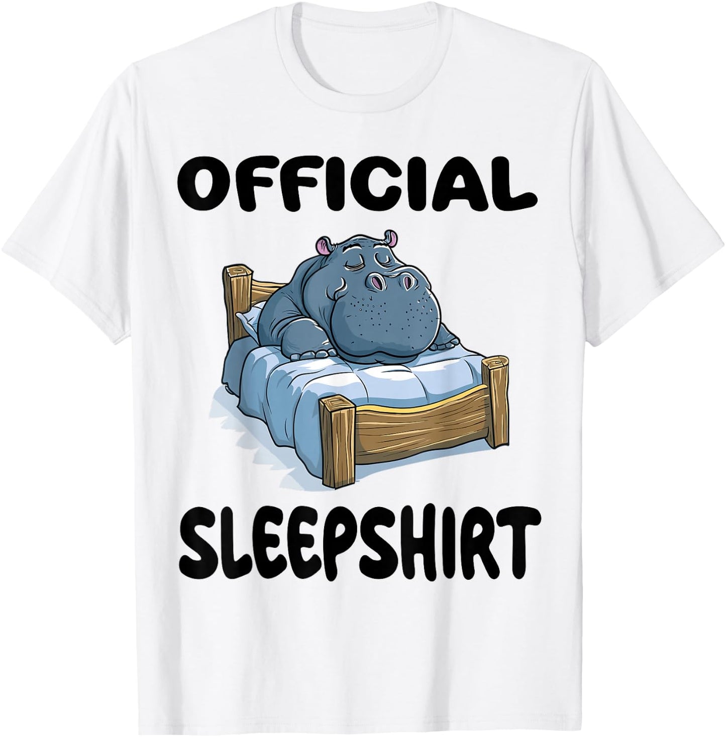 Hippopotamus Hippo Animal Official Sleepshirt Pajamas T-Shirt - T-Shirt | White