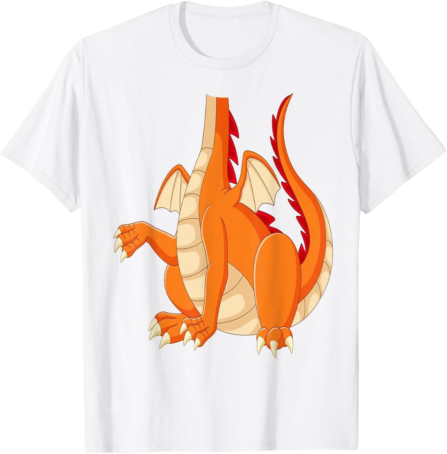 Dragon Shirt Adult Men Women Kids Orange Dragon Costume T-Shirt - T-Shirt | White
