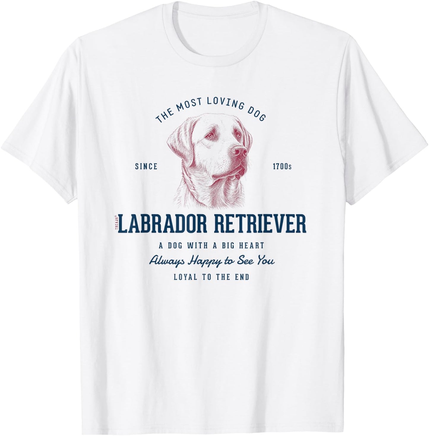 Retro-Stil Vintage Labrador Retriever T-Shirt - T-Shirt | White