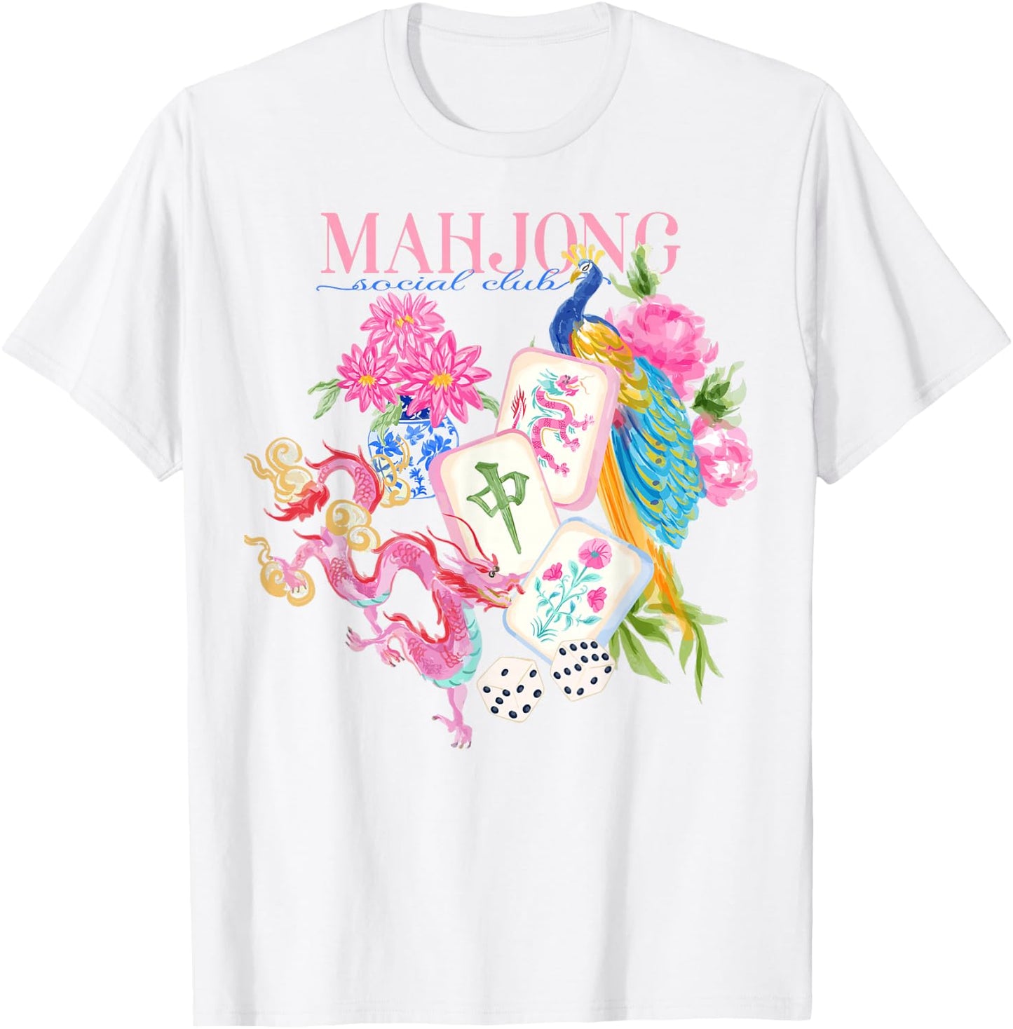 Mahj My Mahjong Era Funny Mahjong Love Playing Chinese Game T-Shirt - T-Shirt | White