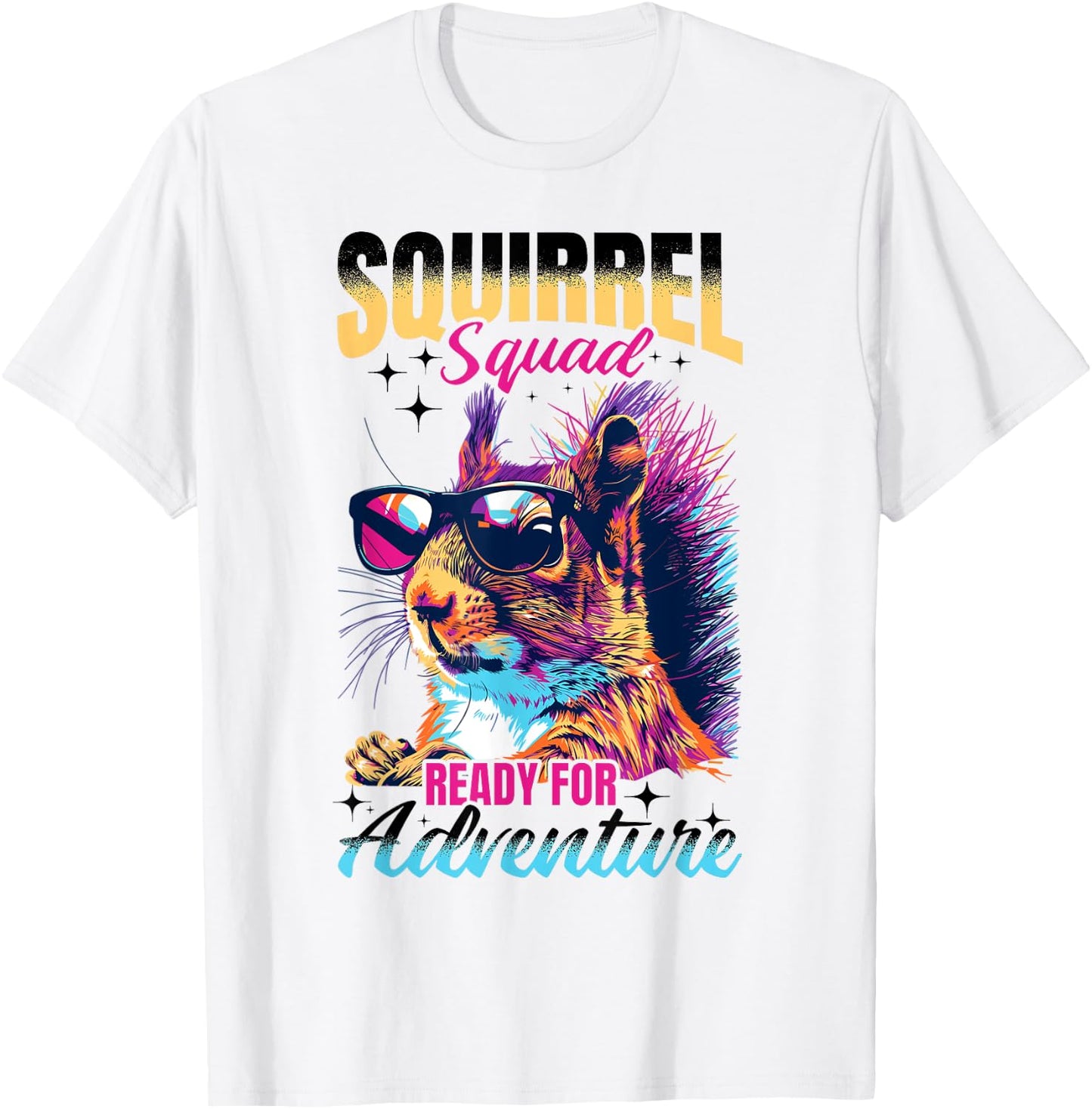 Funny Squirrel Animal Squirrel squad ready for adventure T-Shirt - T-Shirt | White