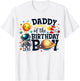 Daddy of The Birthday Boy Astronaut Dad Family Space Planets T-Shirt - T-Shirt | White