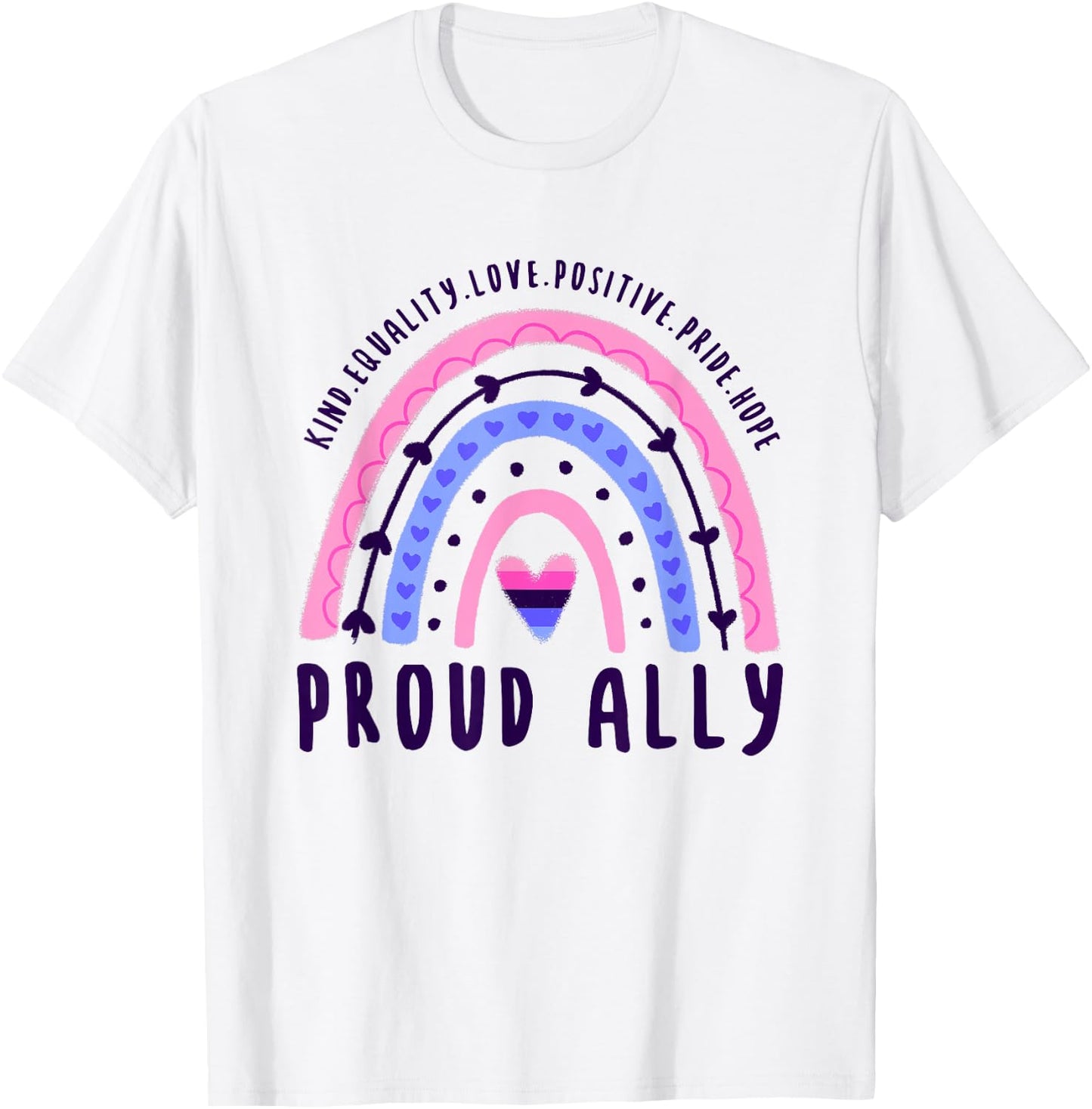 Omnisexual Pride Proud Ally Omnisexual T-Shirt - T-Shirt | White