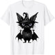 Cute Bat Wearing Witch Hat Trying to Be Scary Halloween Bat T-Shirt - T-Shirt | White