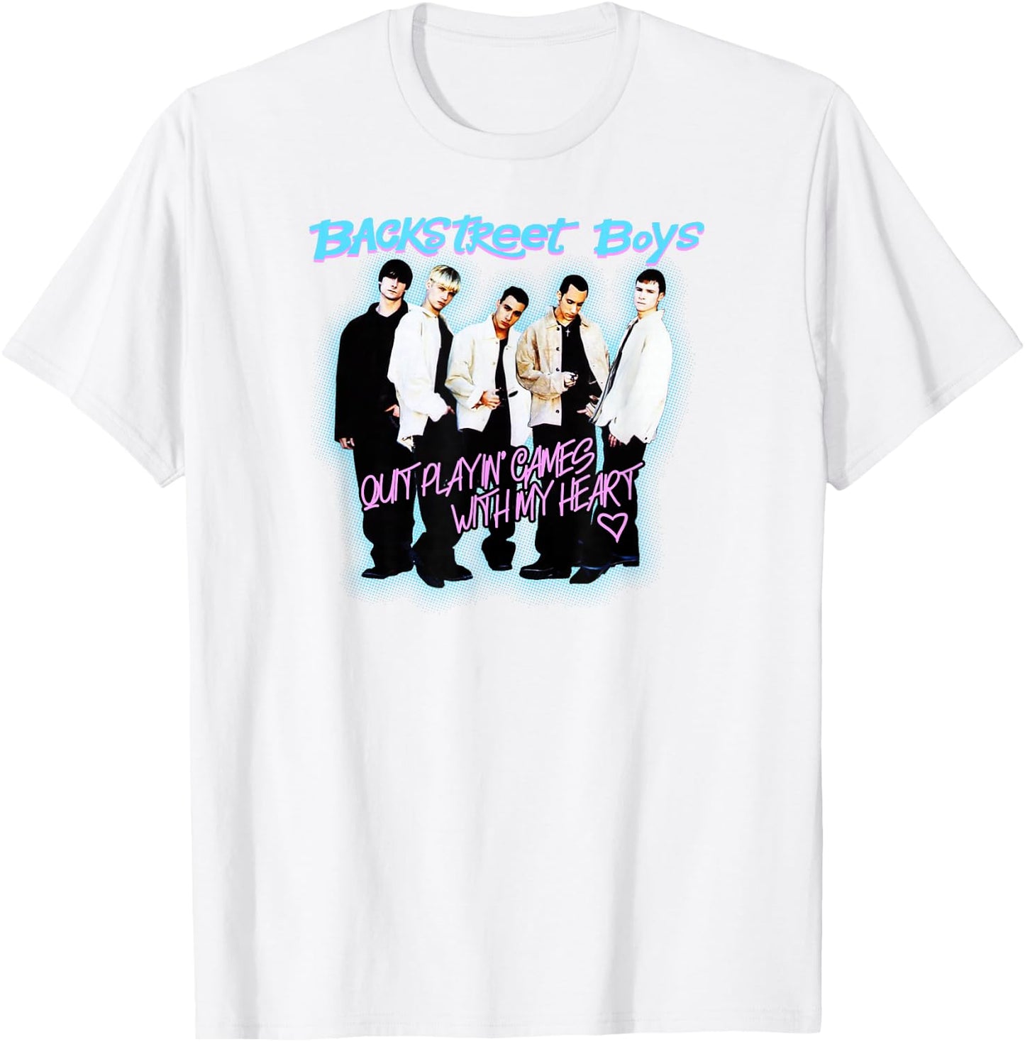 Backstreet Boys – Quit Playing Games Watercolor T-Shirt - T-Shirt | White