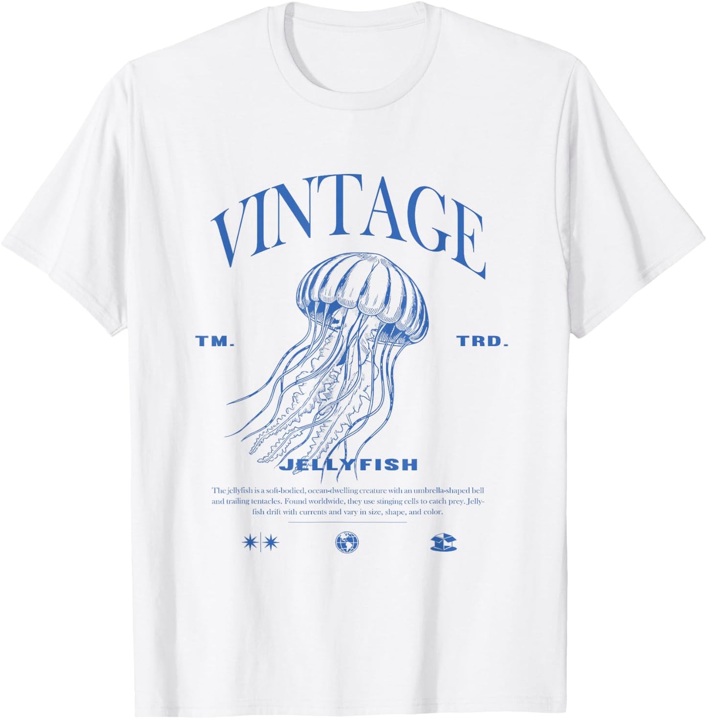 Jellyfish Vintage , White T-Shirt - T-Shirt | White