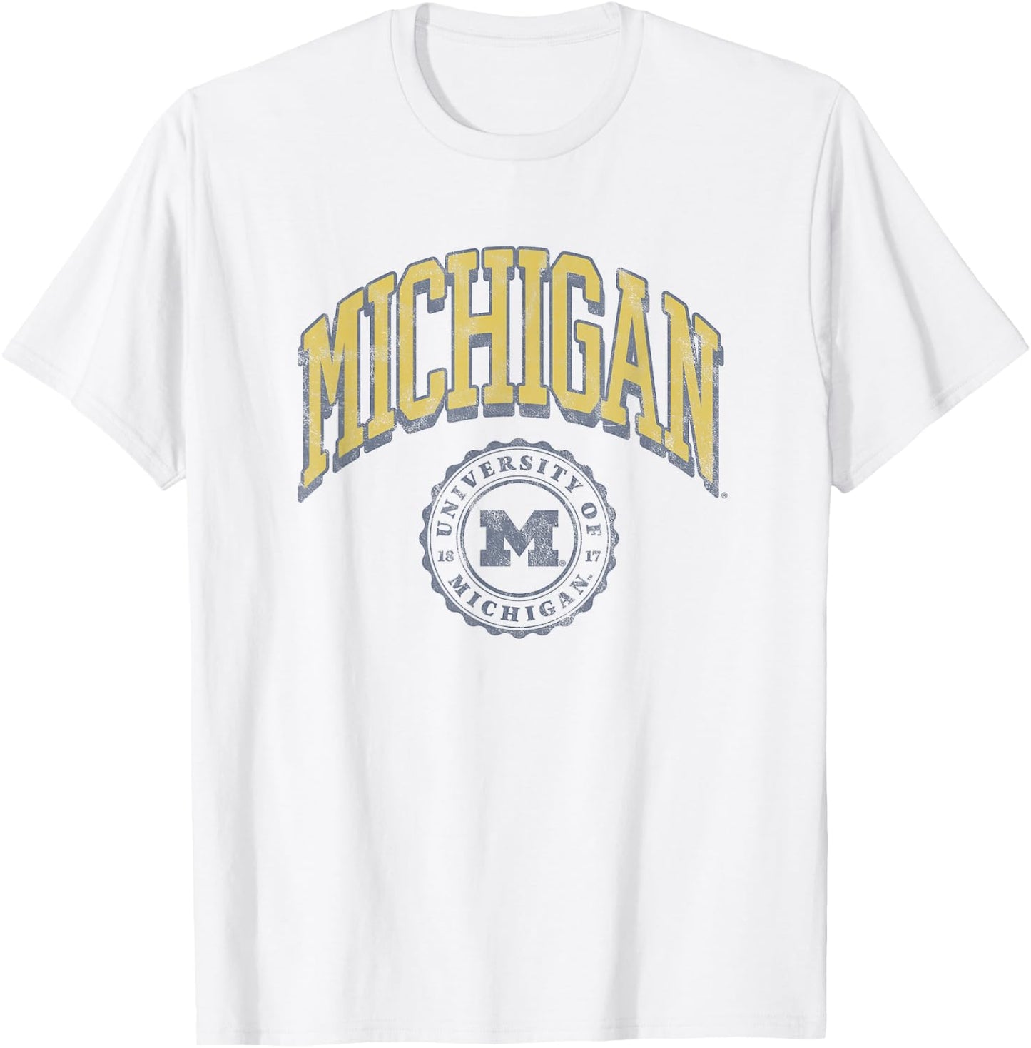 University of Michigan Wolverines U of M Classic Seal T-Shirt - T-Shirt | White