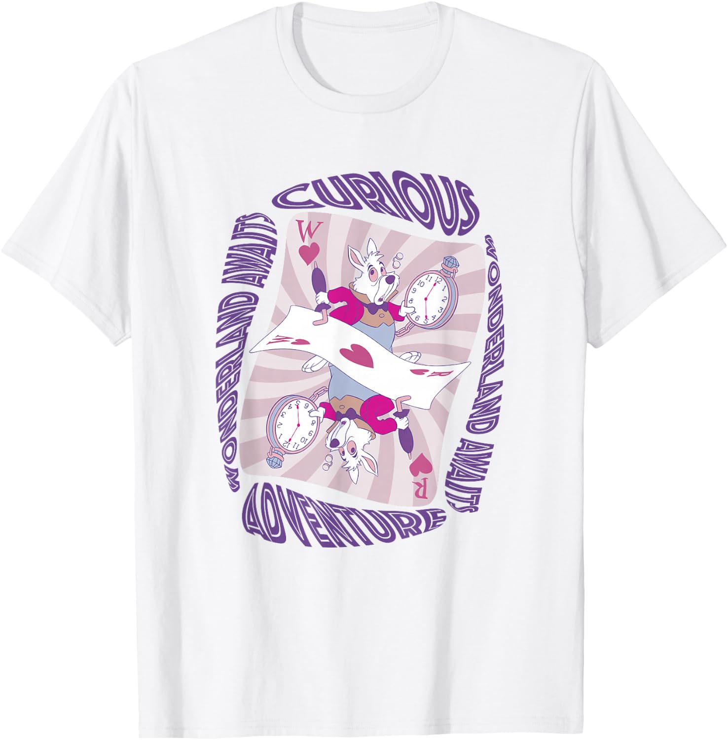 Disney Alice In Wonderland Adventure Awaits White Rabbit T-Shirt - T-Shirt | White