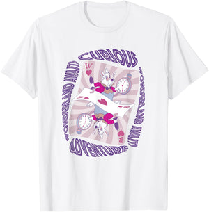 Disney Alice In Wonderland Adventure Awaits White Rabbit T-Shirt - T-Shirt | White