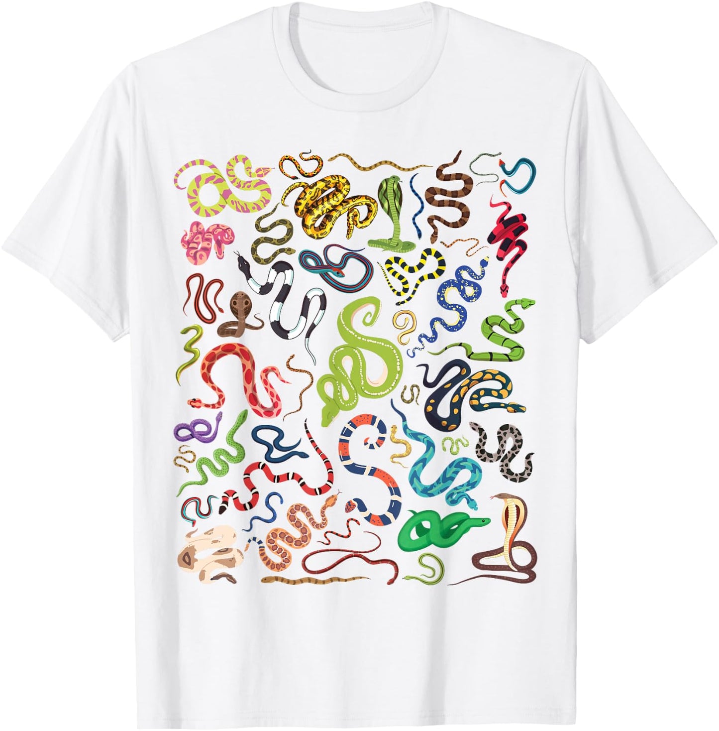 Types Of Snakes Educational Herpetologist Kids Boys Girls T-Shirt - T-Shirt | White