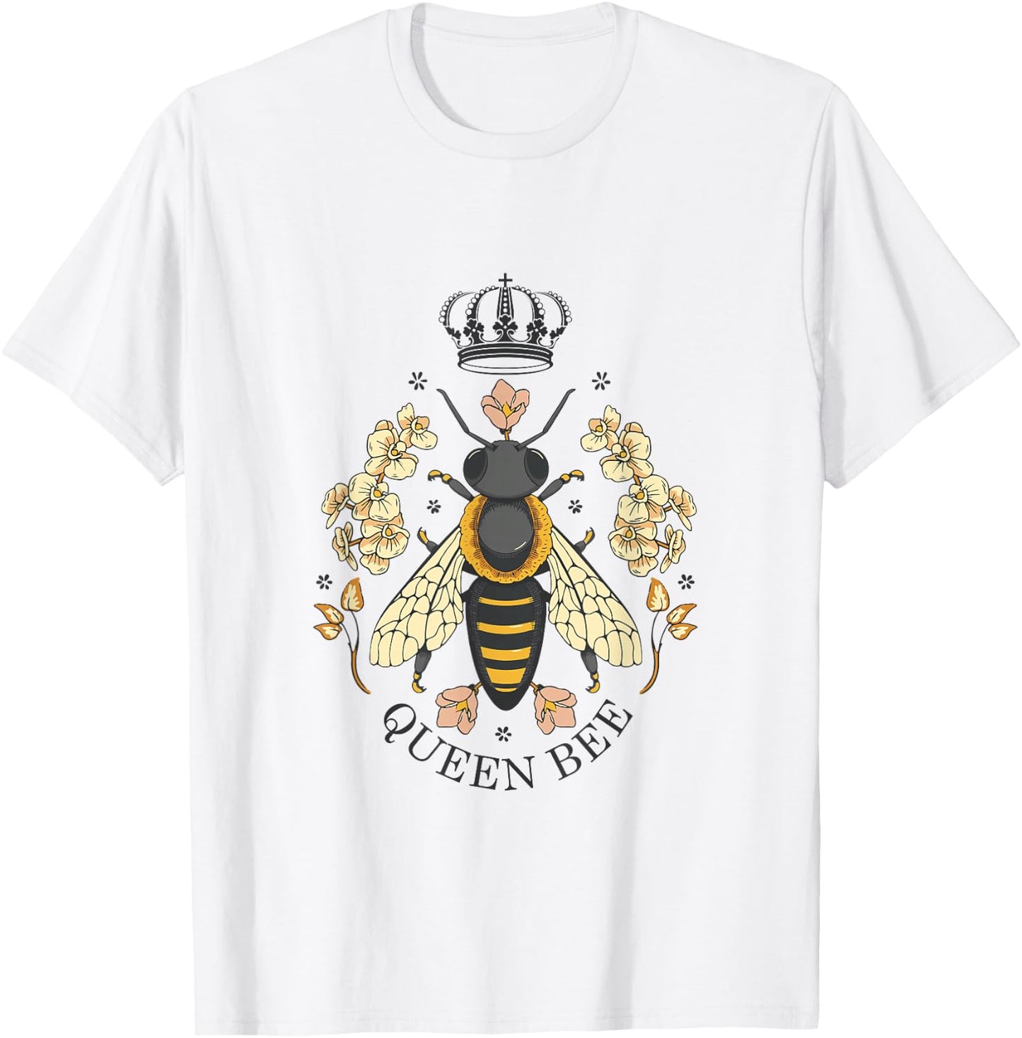 Crown Queen Bee T-Shirt - T-Shirt | White