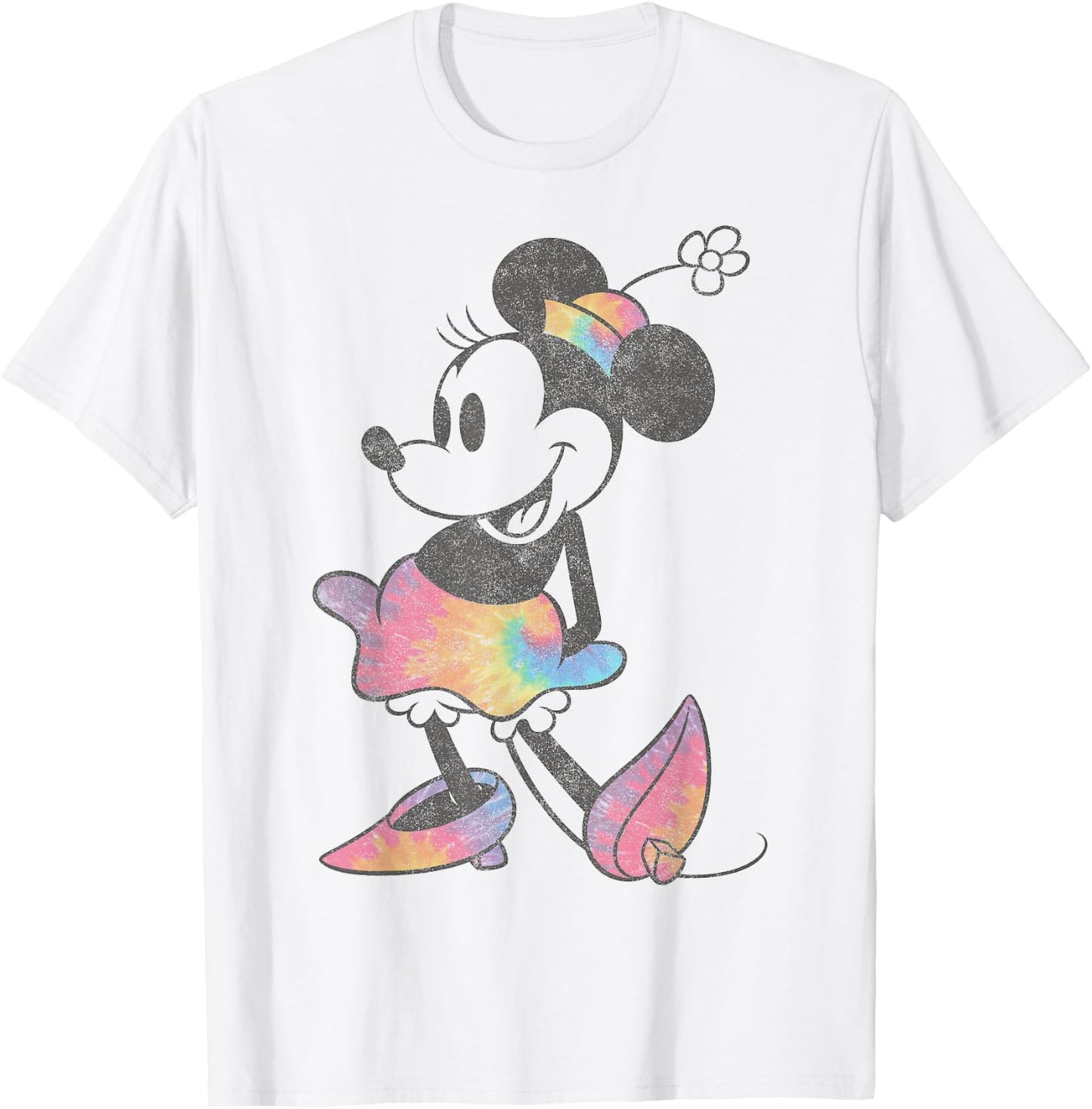 Disney Mickey and Friends Minnie Mouse Tie Dye Small T-Shirt - T-Shirt | White