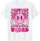 Groovy Smile Face Pink Ribbon Support Squad Breast Cancer T-Shirt - T-Shirt | White