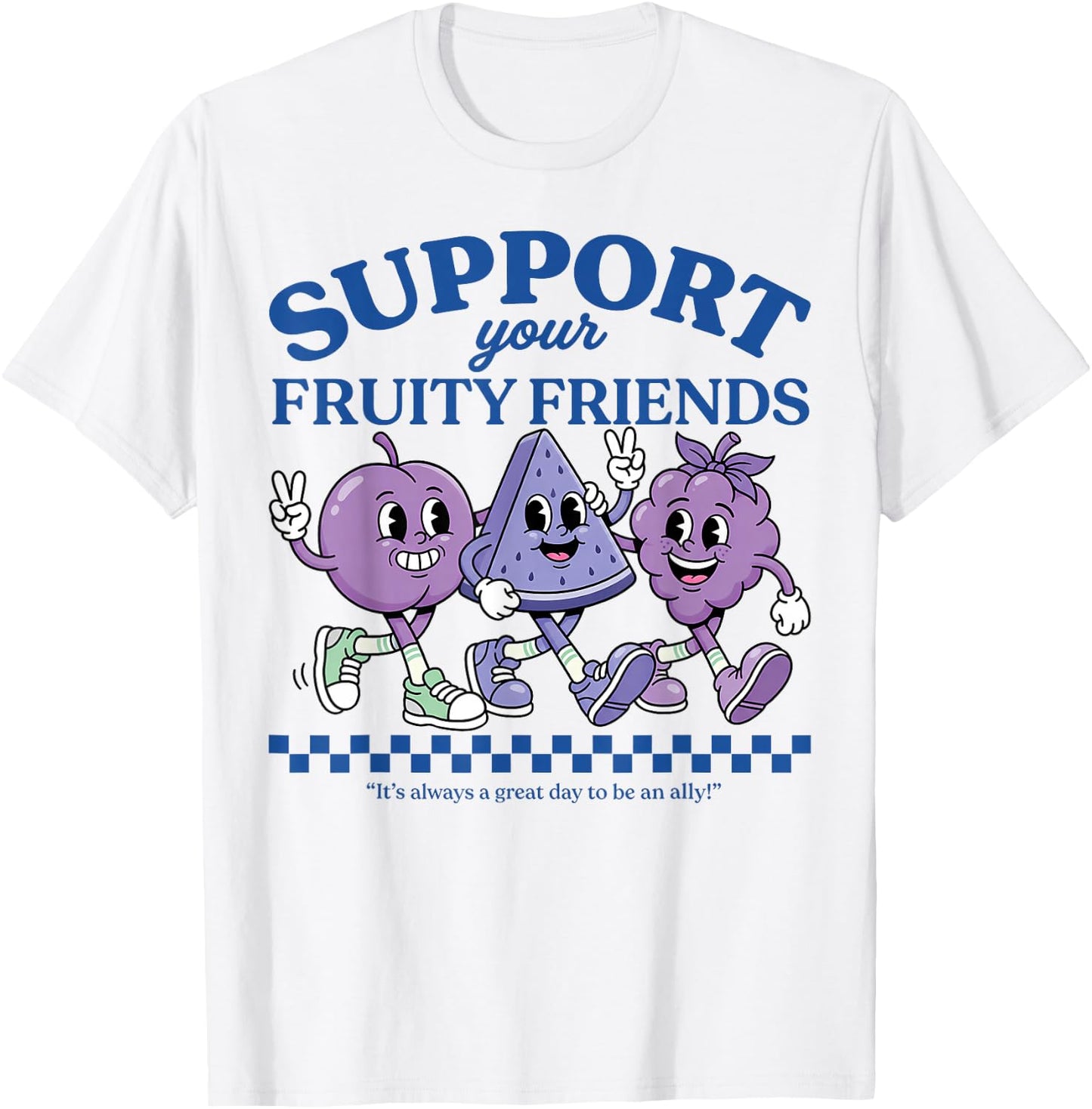 Support Your Fruity Friends Love Wins Gay Pride LGBTQ Month T-Shirt - T-Shirt | White