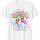 Kindergarten Vibes, Funny Back to School Cute Unicorn Girls T-Shirt - T-Shirt | White