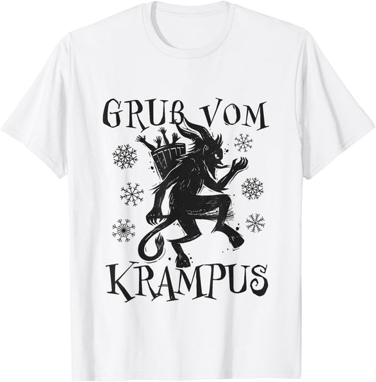 Kramperl Christmas Demon Santa's Helper Gruss Vom Krampus T-Shirt - T-Shirt | White