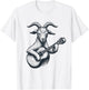 Goat Playing Guitar Goat Musician Guitarist Funny Vintage T-Shirt - T-Shirt | White
