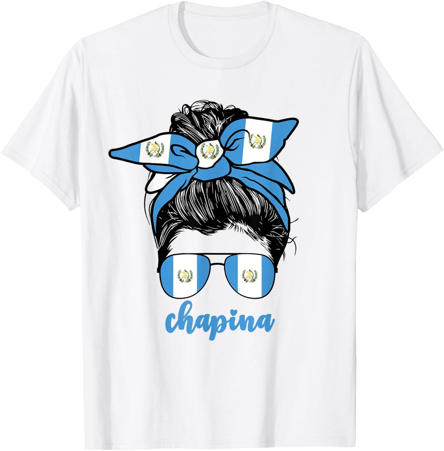 Chapina Guatemalan Women Girls Guatemala Flag Girl Woman T-Shirt - T-Shirt | White
