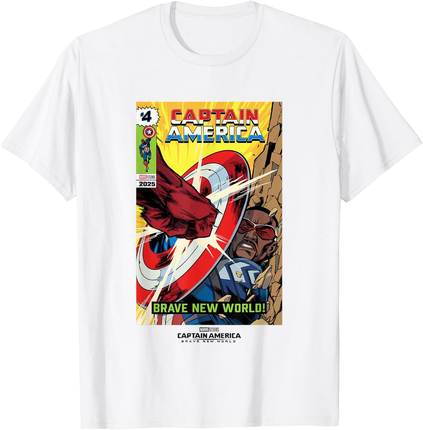 Marvel Captain America: Brave New World Red Hulk VS Cap T-Shirt - T-Shirt | White