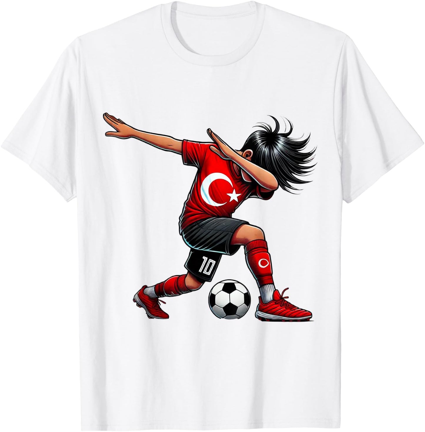 Türkei Fußballspieler Kind Trikot Flagge Fußballfan T-Shirt - T-Shirt | White