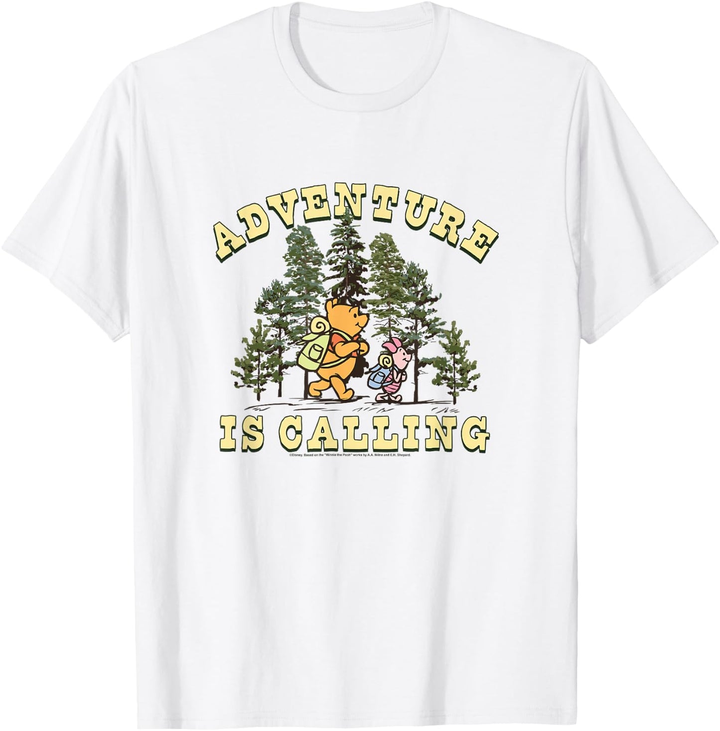 Disney Winnie The Pooh & Piglet Adventure is Calling T-Shirt - T-Shirt | White