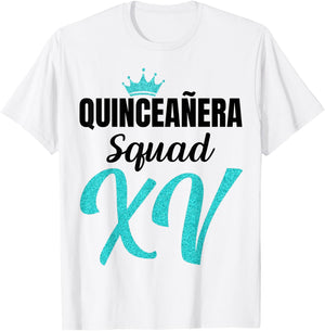 Quince Squad Quinceañera Guest 15th Birthday Quince Años T-Shirt - T-Shirt | White