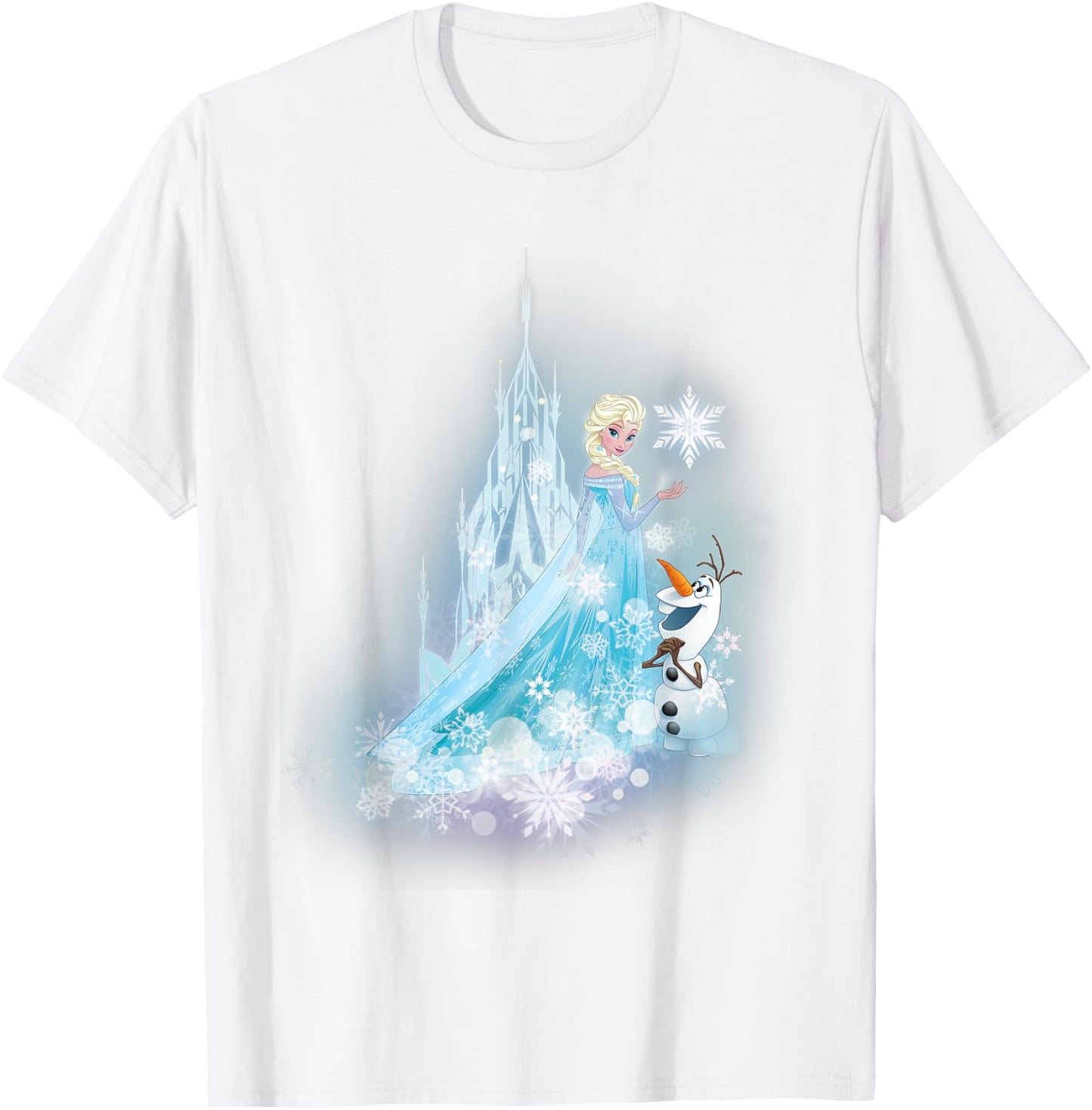 Frozen Elsa And Olaf Winter Magic T-Shirt - T-Shirt | White