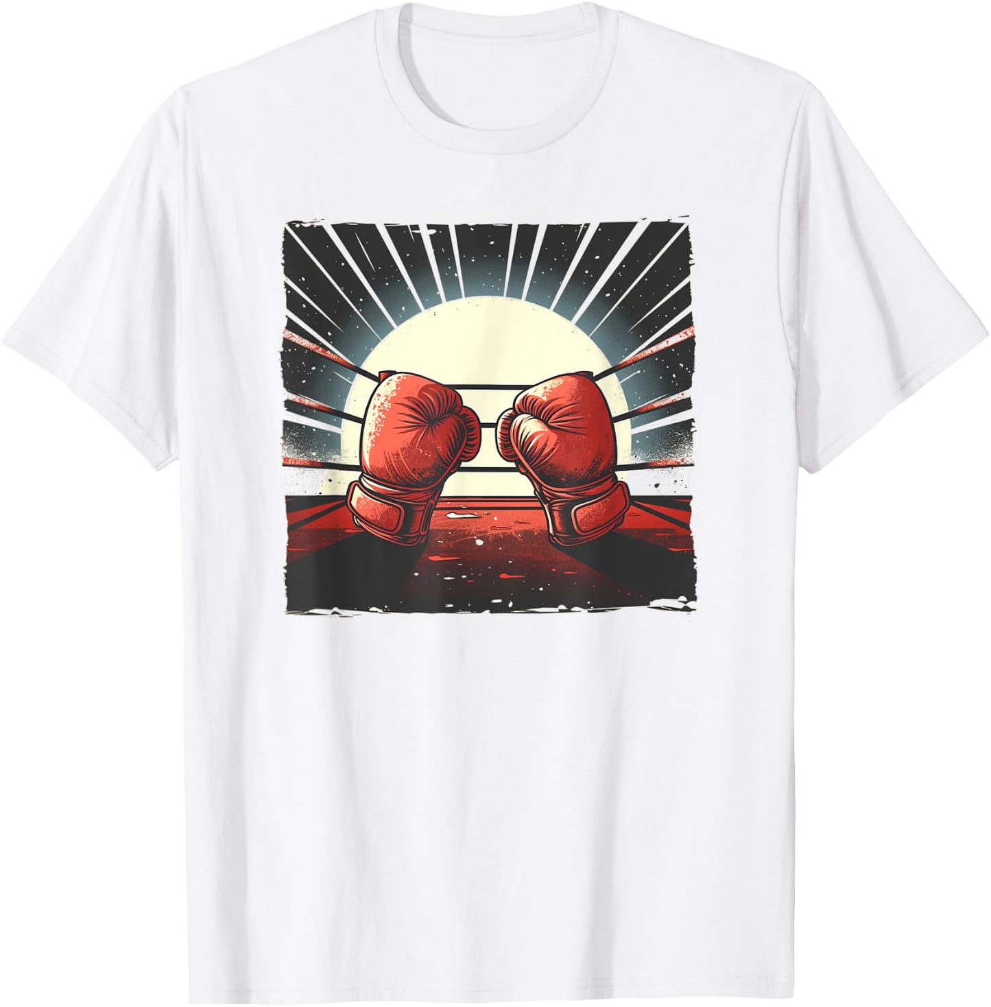 Boxhandschuhe im Boxring, Boxer T-Shirt - T-Shirt | White