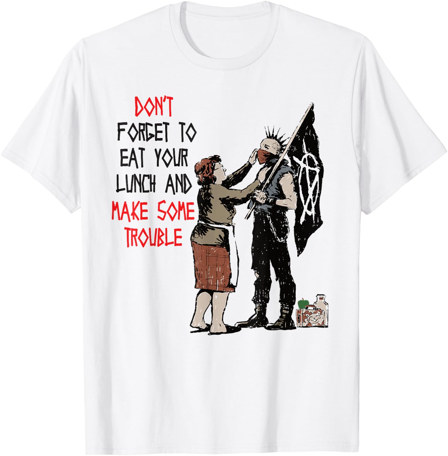 Punk Rebel Revolution Costume Anarchy Flag Sign Symbol Punk T-Shirt - T-Shirt | White