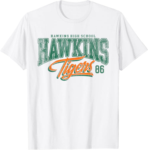 Stranger Things Hawkins Tigers 86 , white, S