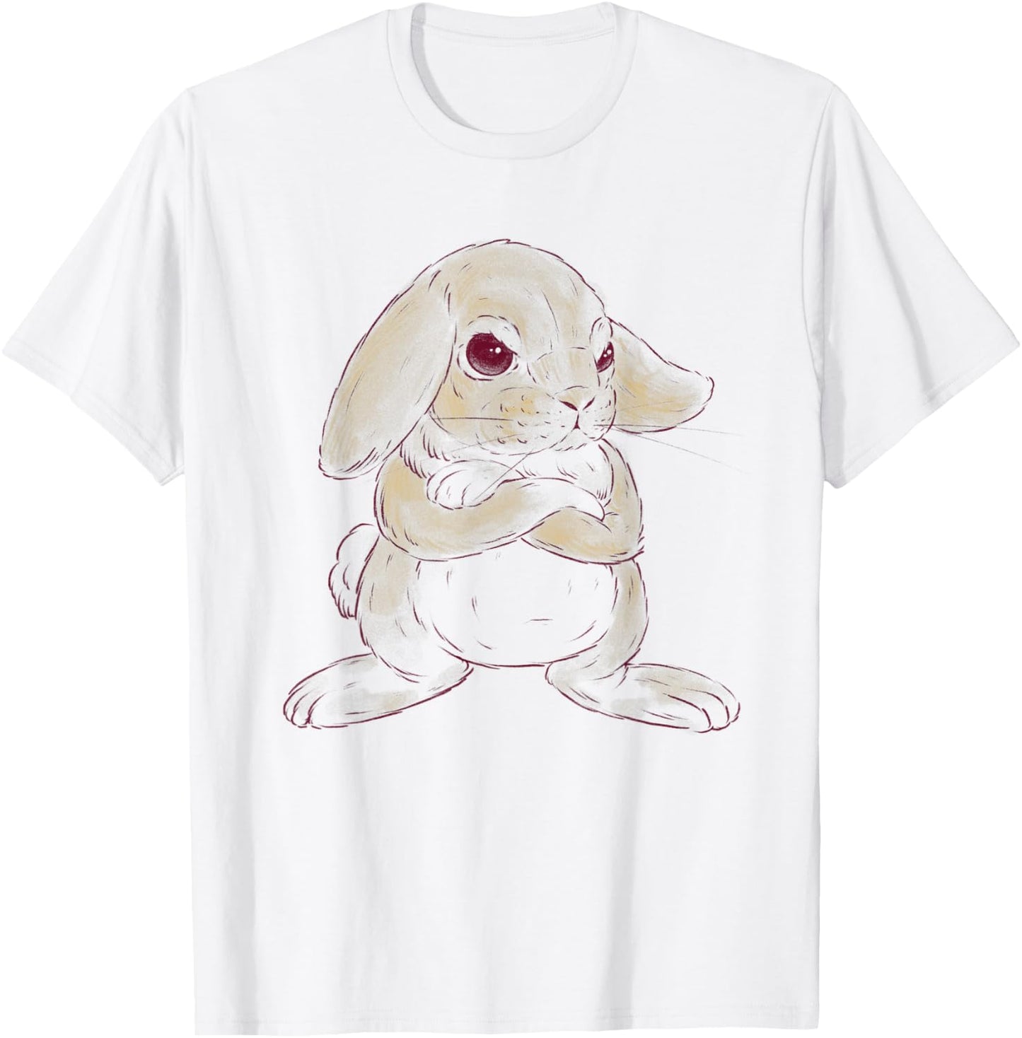 Cute Angry Bunny T-Shirt - T-Shirt | White