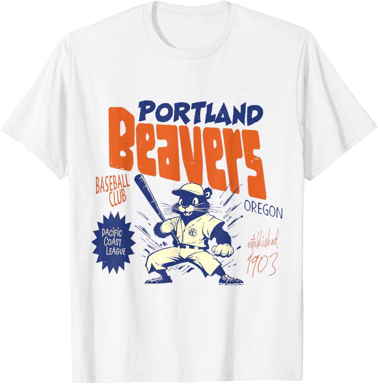 Portland Beavers Baseball Team 1903 T-Shirt - T-Shirt | White