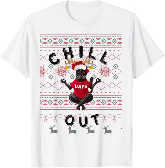 LWES Zen Panther, Ugly Sweater T-Shirt - T-Shirt | White