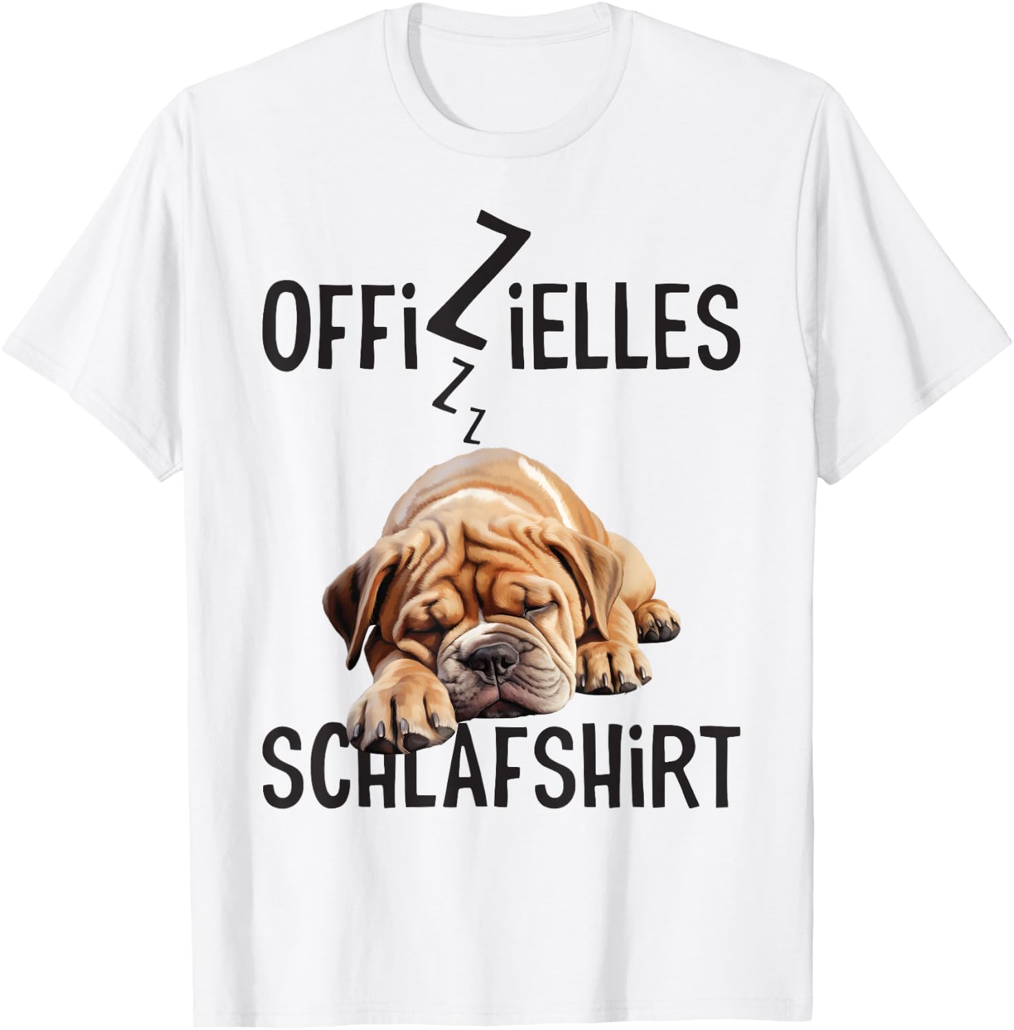 Englische Bulldogge Offizielles Schlafshirt Mit Hund Lustig T-Shirt - T-Shirt | White