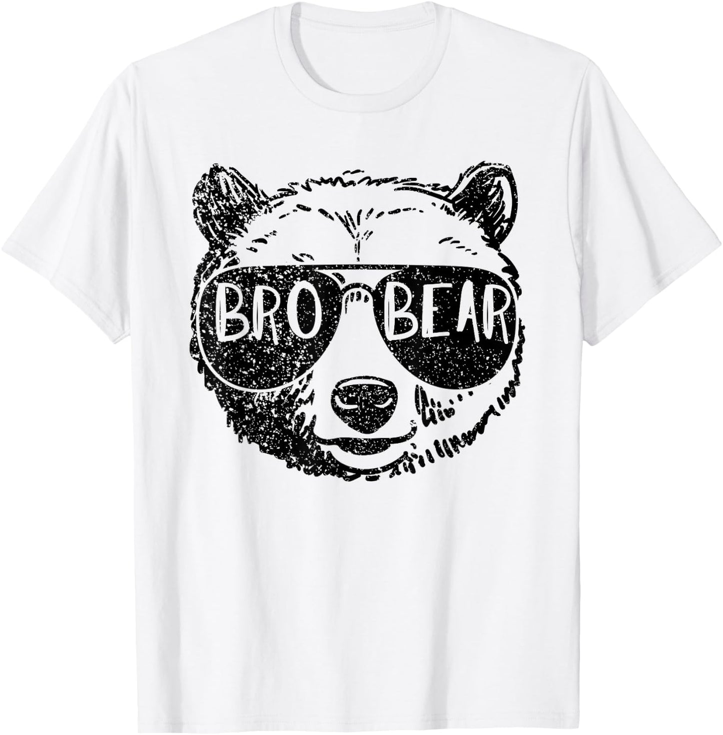 Brother Bear Face Sunglasses Big Little Brother Father's Day T-Shirt - T-Shirt | White