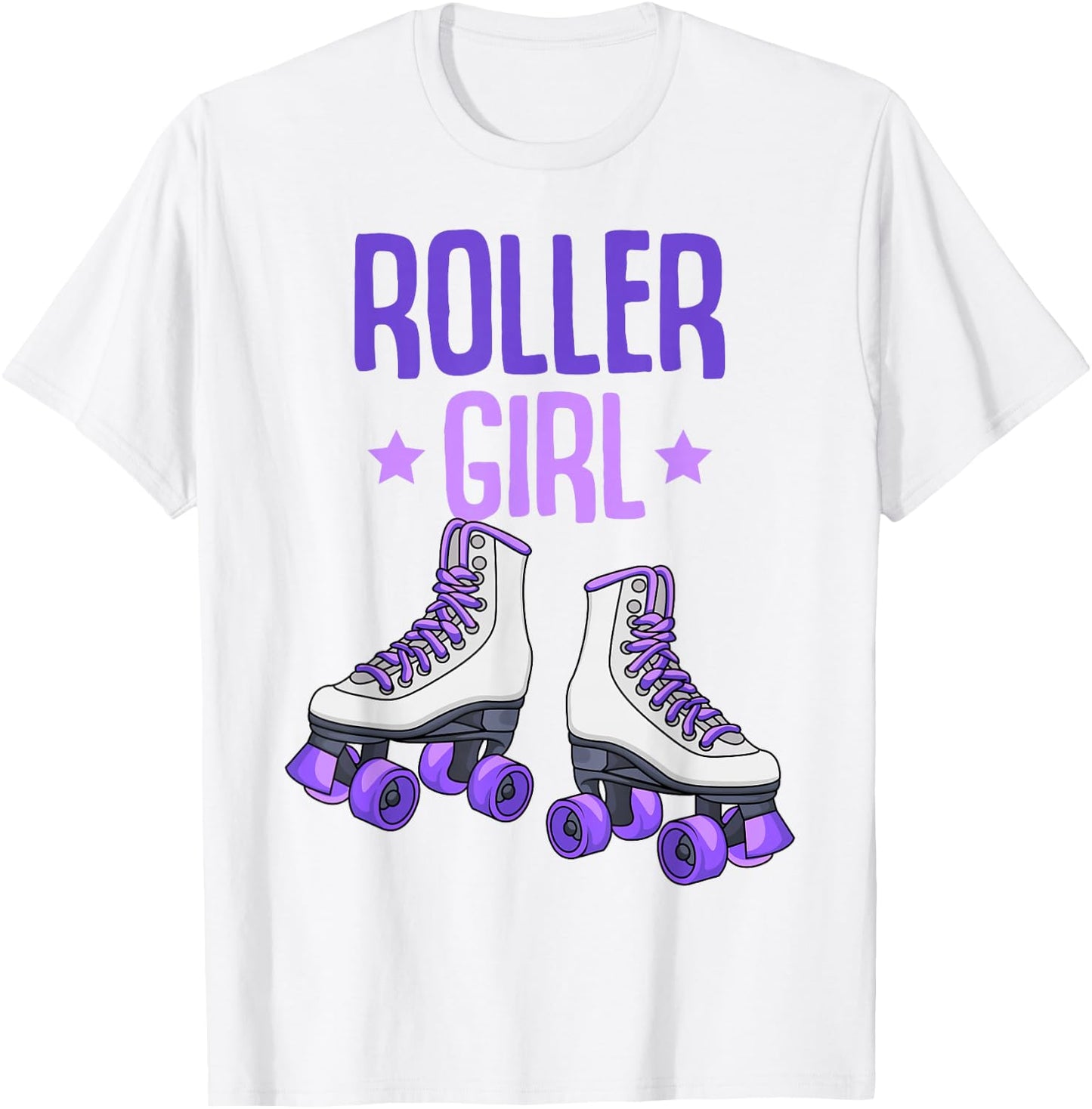 Roller Girl Roller Skates Skating Funny Girls T-Shirt - T-Shirt | White