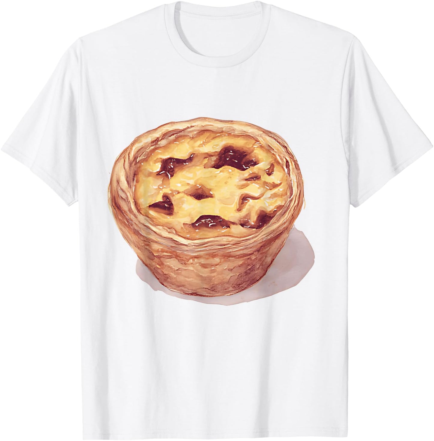 Delicious Portuguese Egg Pie Pastel De Nata , white, S T-Shirt - T-Shirt | White
