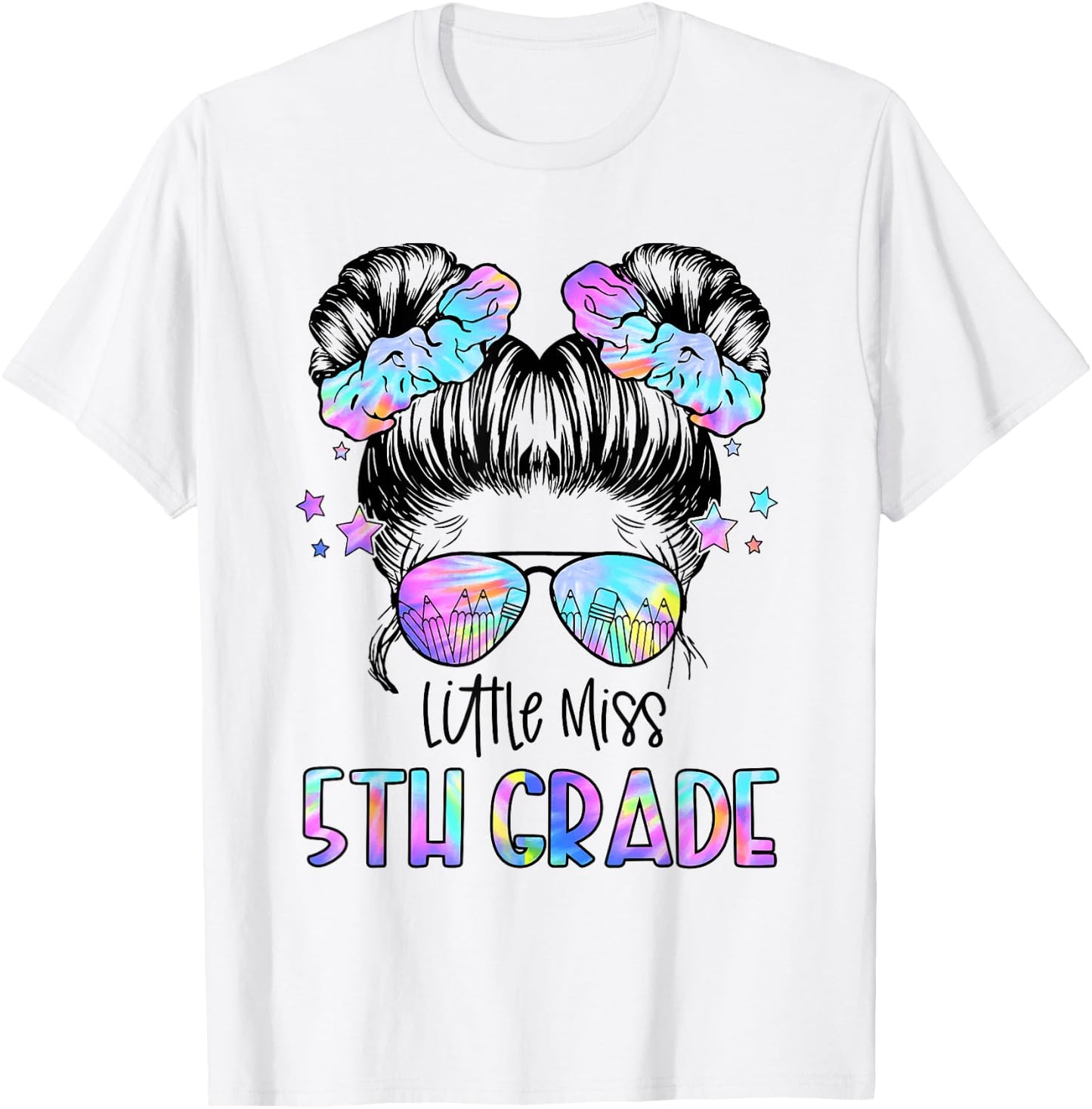 Little Miss 5th Grade First Day Of School Fifth Grade Girls T-Shirt - T-Shirt | White