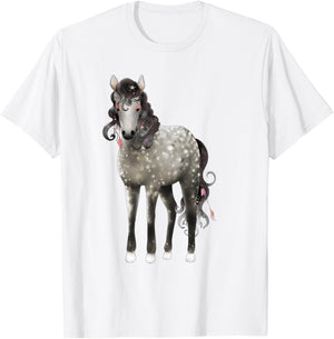 Dapple Grey Horse Shirt Gift T-Shirt - T-Shirt | White
